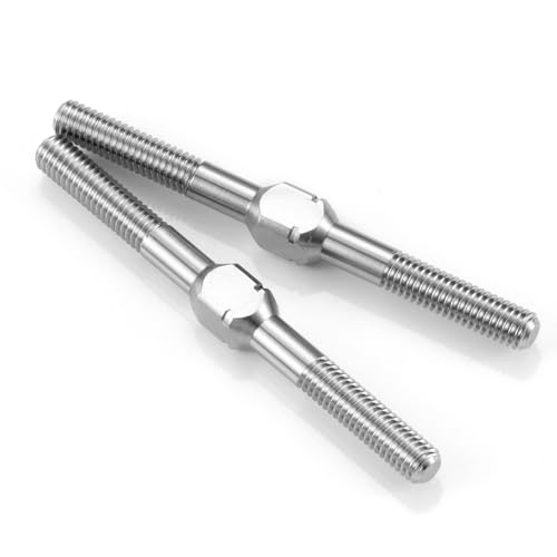 AXspeed Doppelkopf-Gewindestange mit Links- und Rechtsgewinde, M3, Titanlegierung, Doppelendgewinde, Bolzen (38 mm), 2 Stück von AXspeed