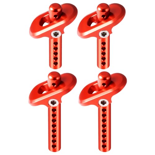 AXspeed Front Rear Body Mount Post Aluminum Body Shell Mount for 1:8 ARRMA Infraction BLX 3S Upgrade (Red) von AXspeed
