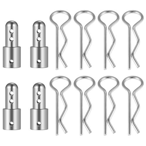 AXspeed Karosseriepfostenhalterung aus Aluminiumlegierung mit Verriegelungsclips für 1/14 MJX 14209 14210 14301 14302 RC LKW- und Auto-Schalenteile (Silber) von AXspeed