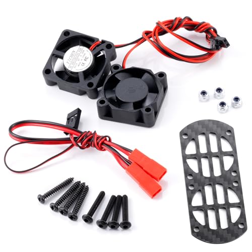 AXspeed Kohlefaser-Lüfterhalterung mit Kunststoff-Lüfter für 1:8 ARRMA VENDETTA Infraction 3S RC Auto von AXspeed