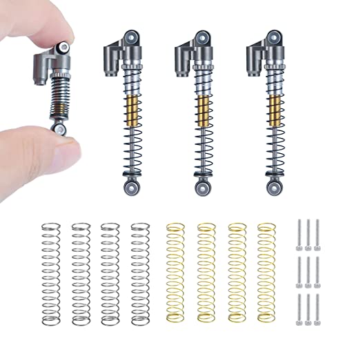 AXspeed Metall 48 mm RC Stoßdämpfer verstellbar lang Stoßdämpfer für 1/24 Axial SCX24 Deadbolt C10 JLU CRC AXI00005 Crawler Auto (Titan) von AXspeed