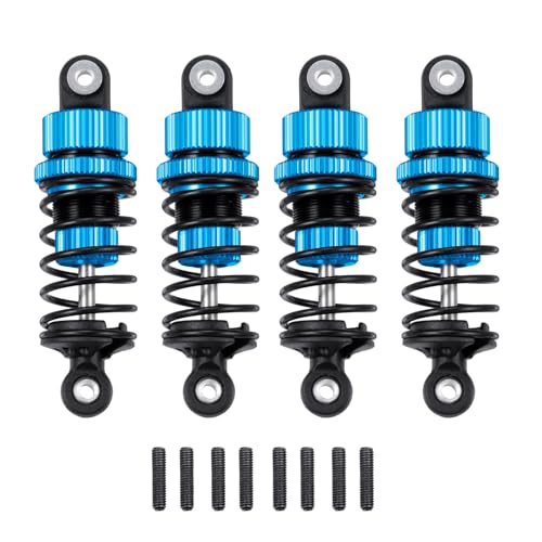AXspeed Metall-Stoßdämpfer-Upgrade vorne und hinten, Federungsdämpfer für Tamiya TT02 1:10 RC On Road Touring Cars (blau, 55 mm) von AXspeed