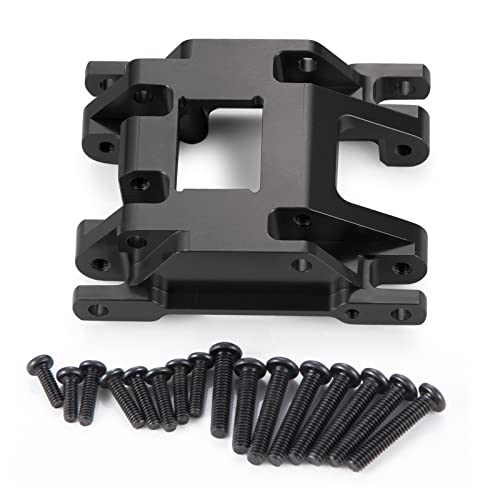 AXspeed RC Metall Skid Plate RC Crawler Upgrade Getriebe Getriebehalterung für 1/18th TRX4-M TRX4M Small TRX4 (Schwarz) von AXspeed