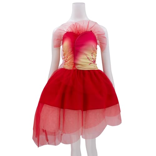 AYAERFTES Glinda Kleid für Erwachsene, Rosa Glinda Cosplay Kostüm Kleid Halloween Tanzparty Show für Frauen (Red, L) von AYAERFTES