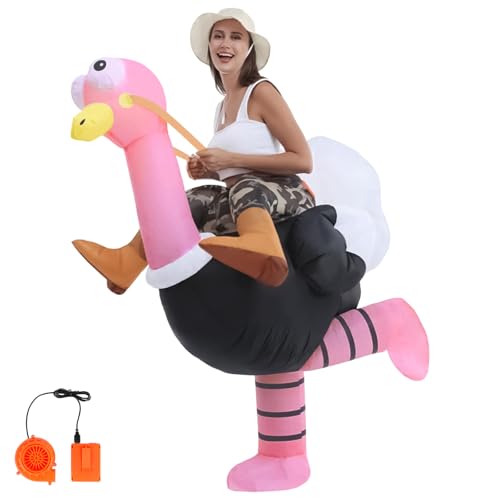 AYBUY Aufblasbares Kostüm Strauß, Rosa Aufblasbare Kostüme, Angenehm zu Tragen, Ausgefallenes Auflbaskostüm Mit Aufblassystem, Karneval Halloween Grün Kostüm Cosplay für Party 160-190 cm AYBUY Aufblasbares Kostüm Strauß, Rosa Aufblasbare Kostüme, Angenehm zu Tragen, Ausgefallenes Auflbaskostüm Mit Aufblassystem, Karneval Halloween Grün Kostüm Cosplay für Party 160-190 cm von AYBUY
