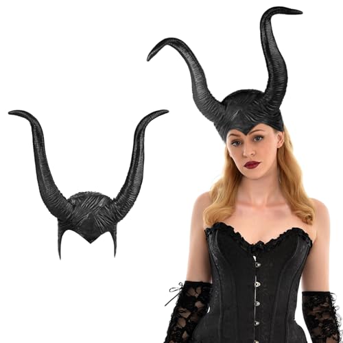 AYBUY Halloween Damen Königin Hörner, Karneval Königin Hörner Kopfbedeckung, Teufel Hörner Haarreifen, Kopfschmuck Damen für böse, Gothic, Dekoration, Halloween, Cosplay, Mädchen, Karneval AYBUY Halloween Damen Königin Hörner, Karneval Königin Hörner Kopfbedeckung, Teufel Hörner Haarreifen, Kopfschmuck Damen für böse, Gothic, Dekoration, Halloween, Cosplay, Mädchen, Karneval von AYBUY