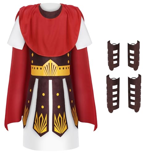 AYBUY Halloween Krieger Kostüm, Kinderkostüm Ritter, Römischer Gladiator für Jungen und Mädchen, Halloween Verkleidungsparty, Themenpartys für Weihnachten, Karneval (L) von AYBUY