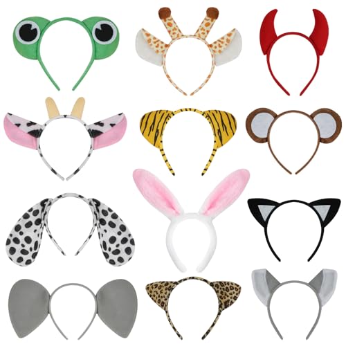 AYBUY Tier Haarreifen, 12 Pcs Plüschtierstirnband, haarreifen Kinder, Kopfbedeckung, Mottoparty, Kopfschmuck Karneval, Fasching, Halloween AYBUY Tier Haarreifen, 12 Pcs Plüschtierstirnband, haarreifen Kinder, Kopfbedeckung, Mottoparty, Kopfschmuck Karneval, Fasching, Halloween von AYBUY