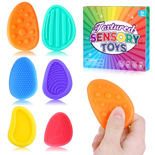 AYESY 6 STK Sensorisches Stein Fidget Toy, Sensory Stones, Silikon Silent Spielzeug, Stressabbau Fidgets, Autism Sensory Toys für Kinder AYESY 6 STK Sensorisches Stein Fidget Toy, Sensory Stones, Silikon Silent Spielzeug, Stressabbau Fidgets, Autism Sensory Toys für Kinder von AYESY
