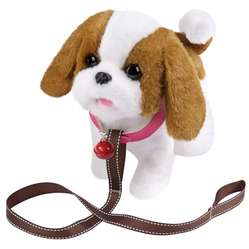 AYESY Hund Spielzeug Kinder, Interaktives Elektronisches Spielhund mit Leine der Läuft und Bellt, Kinderspielzeug Kuscheltier Geschenk für Jungen und Mädchen (Groß) von AYESY