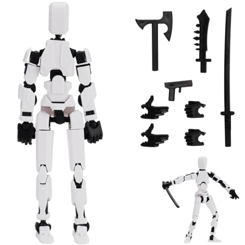 Mechanischer Action Figure Spielzeug,3D Gedruckte Actionfigur,Dummy T13-Actionfigur Actionfiguren mit Mehreren Gelenken,für Stop Motion Animation und Desktop Dekorationen von AYEUPZ