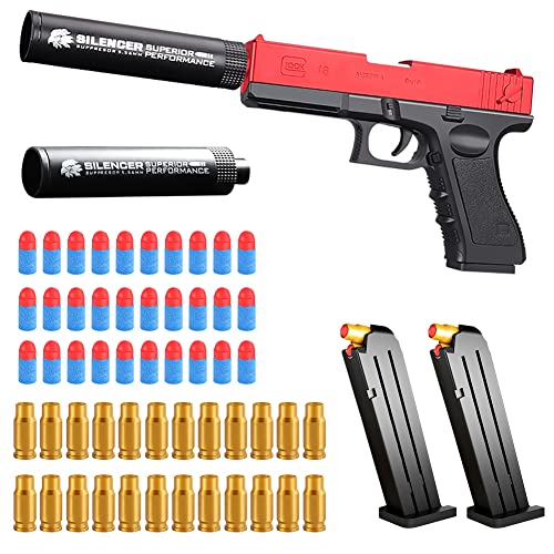 Spielzeug Pistole,Schaumstoff Blaster,Kinder Pistole,Simulation Pistole,Soft Foam Bullet Blaster Toy,für Sicherheitstraining oder SPI (Rot) von AYEUPZ