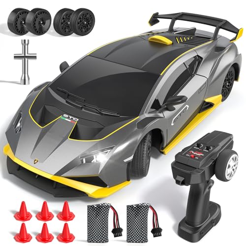 Lamborghini RC Drift Auto, 1:18 4WD High Speed RC Drift Auto mit Vollproportionale Drosselklappe Und LED Leuchten, 35 KM/H Rennen, Rennen Spielzeug Geschenke für Jungen ab 6 7 8 9 10 11 12+ Jahre Lamborghini RC Drift Auto, 1:18 4WD High Speed RC Drift Auto mit Vollproportionale Drosselklappe Und LED Leuchten, 35 KM/H Rennen, Rennen Spielzeug Geschenke für Jungen ab 6 7 8 9 10 11 12+ Jahre von AYIQUTY
