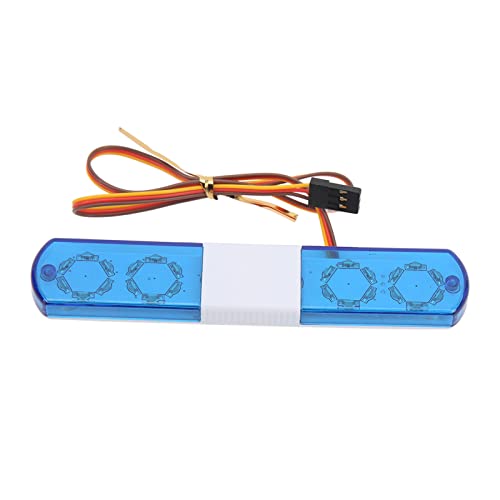 AYNEFY RC -Auto -LED Lichtbalken Blitzlicht für 1/8 1/10 RC Autos mit 4 Flash Modi 4 Farben Easy Installation (Blue) von AYNEFY
