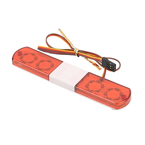 AYNEFY RC -Auto -LED Lichtbalken Blitzlicht für 1/8 1/10 RC Autos mit 4 Flash Modi 4 Farben Easy Installation (Rot) von AYNEFY