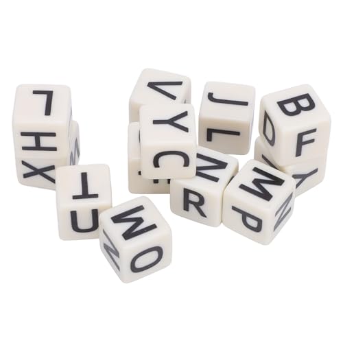 Alphabet-Buchstaben-Würfelspiel, Kreativ, Lehrreich, Problemlösung, Gedächtnisverstärker für Kinder und Erwachsene, Robustes ABS-Material, Partygeschenke, Reisen, Camping von AYNEFY