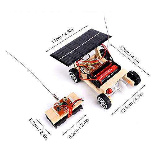 DIY Solar RC Car Kit, Pädagogisches Holzspielzeug für, Fernbedienungsauto Set für Eltern - -Interaktion, Solarantrieb mit AA -Batterien für den Innengebrauch DIY Solar RC Car Kit, Pädagogisches Holzspielzeug für, Fernbedienungsauto Set für Eltern - -Interaktion, Solarantrieb mit AA -Batterien für den Innengebrauch von AYNEFY