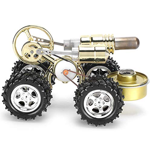 Stirling Motor Car Motor Kit Individuelle 1950er Classic Bel Air mit Originalbox, Vollständig Montiertes Stempel-Metall-Display-Spielzeug, Sammelbare Dekorative Vintage Automobile von AYNEFY