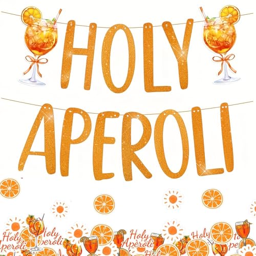 AYMKH Aperol Deko Orange Girlande Banner,Glitzer Wand Deko,Hängend Girlande Banner Anhänger Ornament, für Geburtstag JGA Sommer Strandparty Junggesellenabschied Fasching Karneval Weihnachten AYMKH Aperol Deko Orange Girlande Banner,Glitzer Wand Deko,Hängend Girlande Banner Anhänger Ornament, für Geburtstag JGA Sommer Strandparty Junggesellenabschied Fasching Karneval Weihnachten von AYNKH