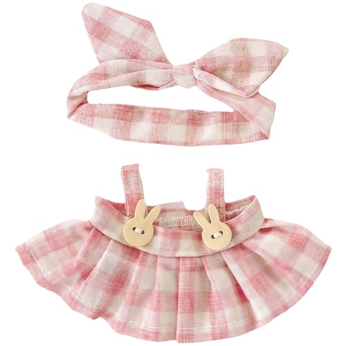 AYNKH 1 Satz Puppenkleidung für Labubu 17 cm Puppenkleidung, rosa Kleid und Kopfbedeckung, Puppe Nicht enthalten von AYNKH