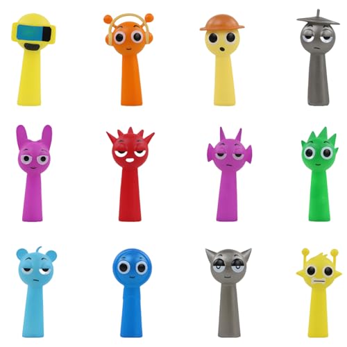 AYNKH 12 Stück Sprunki Spielzeugfiguren, Sprunki Figuren, Bunte Sprunki Action Figures für Kinder und Spielefans, für Sammel Weihnachten und Geburtstage von AYNKH