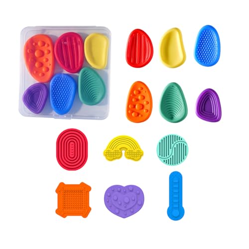 AYNKH 12PCS Stress Relief Spielzeug, Fingerspielzeug, Tactile Sensory Spielzeug für autistische Kinder, Tangle Fidget Spielzeugs, Textured Soothing Stones, Angst Relief Spielzeugs Kinder und Erwachs AYNKH 12PCS Stress Relief Spielzeug, Fingerspielzeug, Tactile Sensory Spielzeug für autistische Kinder, Tangle Fidget Spielzeugs, Textured Soothing Stones, Angst Relief Spielzeugs Kinder und Erwachs von AYNKH