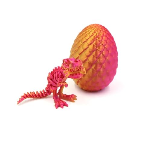 AYNKH 2 Stück Dracheneier, 3D-bedruckt, Dinosaurier-Eier, 3D-Druck, geheimnisvolles Drachen-Spielzeug für Kinder und Erwachsene, Bürodekoration für Ostern, Weihnachten (Regenbogenfarben) von AYNKH