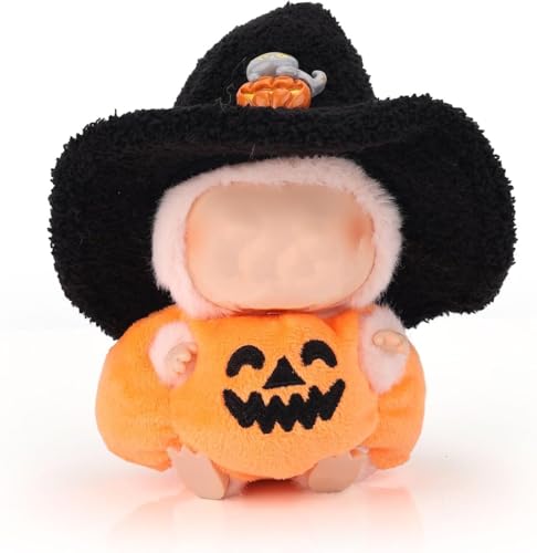AYNKH 2 Stück Kleidung für Puppen 17 cm – gepolsterter Mantel aus Baumwolle, Hut, Zubehör, Puppen La Bubu, Kleidung Kürbis, Zubehör Plush Mode (Puppe ausgeschlossen), Geschenke für Kinder und von AYNKH