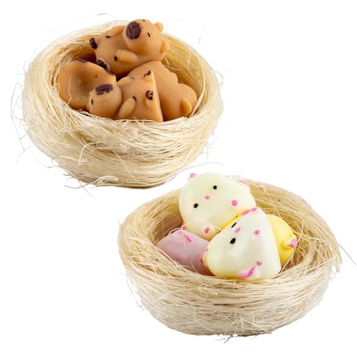 AYNKH 2 Stück Taba Squishy Kits, Spielzeug Capybara, weich, Squishy Küken Fufu, Mini-Wabe, Anti-Stress-Spielzeug für Kinder und Erwachsene, Partygeschenk von AYNKH