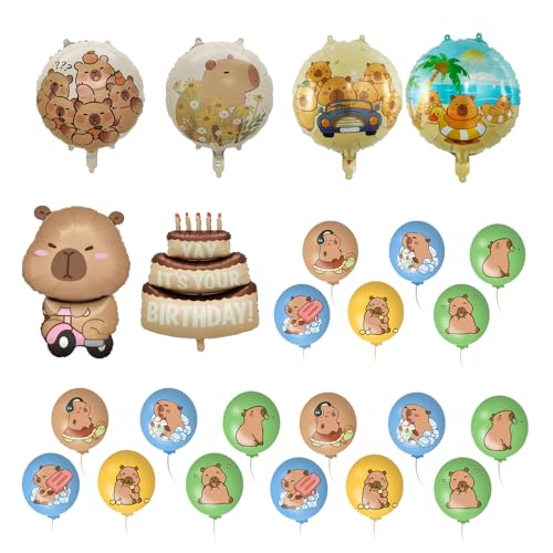 AYNKH 26PCS Heißluftballon Capybara, Capybara Kopf Ballon, Tierballon Kindergeburtstag, Perfekte Theme Party Dekoration Kindergeburtstag AYNKH 26PCS Heißluftballon Capybara, Capybara Kopf Ballon, Tierballon Kindergeburtstag, Perfekte Theme Party Dekoration Kindergeburtstag von AYNKH