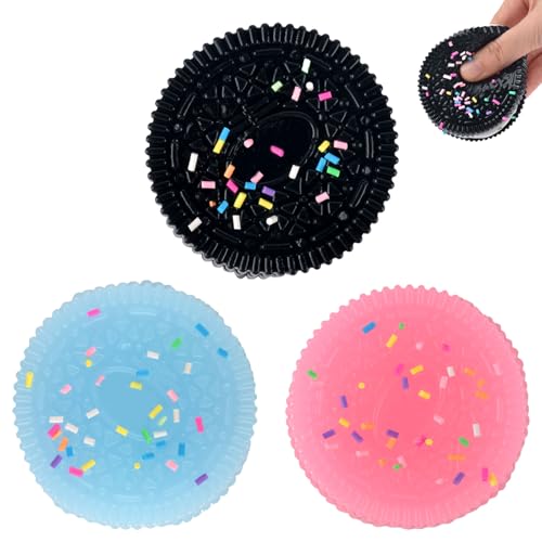 AYNKH 3 Stück Cracker Anti-Stress Spielzeug, Oreo Fufu Cookie Kit, Taba Squishy Oreo mit Süßigkeit Crush, weiche Kuchenklammer Simulationsspielzeug für Kinder und Erwachsene von AYNKH