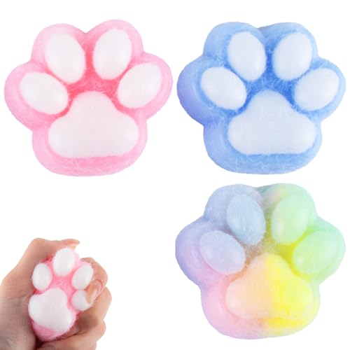 AYNKH 3 Stück Quetschspielzeug in Form einer Katzenpfote, sensorisches Spielzeug aus Silikon, Anti-Stress, Katzenpfotenspielzeug aus weichem Fell für Mädchen, Jungen, Geburtstagsgeschenke AYNKH 3 Stück Quetschspielzeug in Form einer Katzenpfote, sensorisches Spielzeug aus Silikon, Anti-Stress, Katzenpfotenspielzeug aus weichem Fell für Mädchen, Jungen, Geburtstagsgeschenke von AYNKH