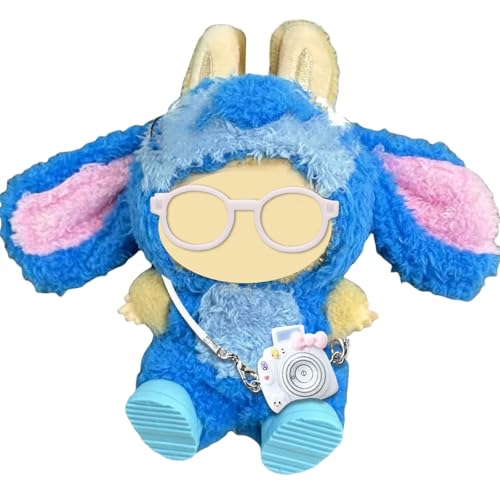 AYNKH 3 Stück blaue Lapubu Outfits für 17 cm Puppen – Bodysuit, Hut, Anhänger | Lapupu Zubehör für Lapubu-Puppen, Labu-bu-Schneiderei, Labu-Bu-Spielzeug (ohne Puppe) für ENF von AYNKH