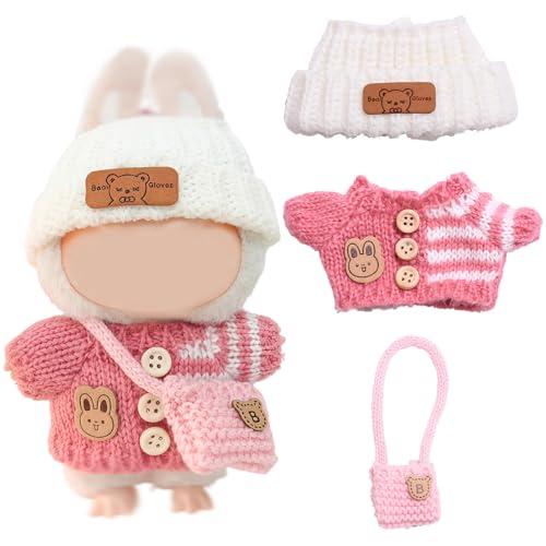 AYNKH 3 - Teiliges Puppenkleidungsset, Geeignet Für 17cm Hohe Kunstleder - Plüschtiere, Enthält 1 Mütze, 1 Pullover Und 1 Tasche,Geburtstags Jungen und Mädchen AYNKH 3 - Teiliges Puppenkleidungsset, Geeignet Für 17cm Hohe Kunstleder - Plüschtiere, Enthält 1 Mütze, 1 Pullover Und 1 Tasche,Geburtstags Jungen und Mädchen von AYNKH