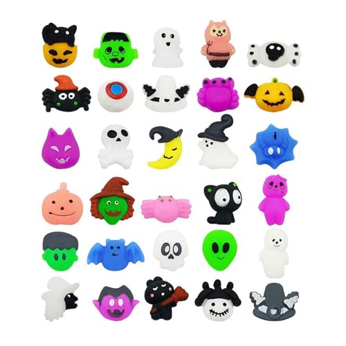 AYNKH 30PCS Random Style Mochi Squishy Spielzeug, Mini Stress Relief Fidget Spielzeug für Kinder Erwachsene, Halloween Party von AYNKH