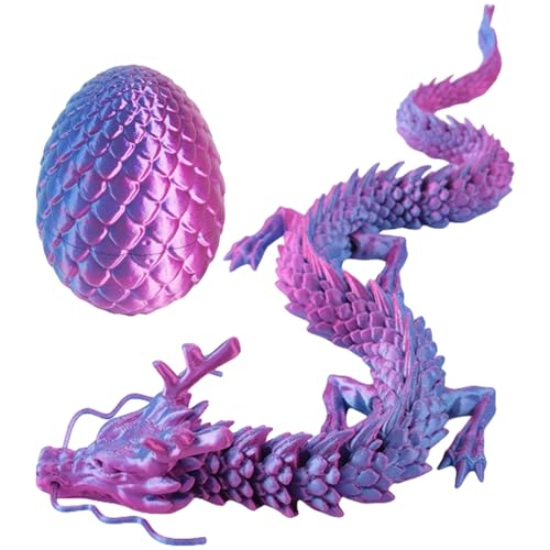 AYNKH 3D gedruckte Dinosaurier-Eier, Spielzeug-Eier mit Drachen, Flexible Gelenke, Drachen-Spielzeug, Heimdekoration, Schreibtisch für Führungskräfte von AYNKH