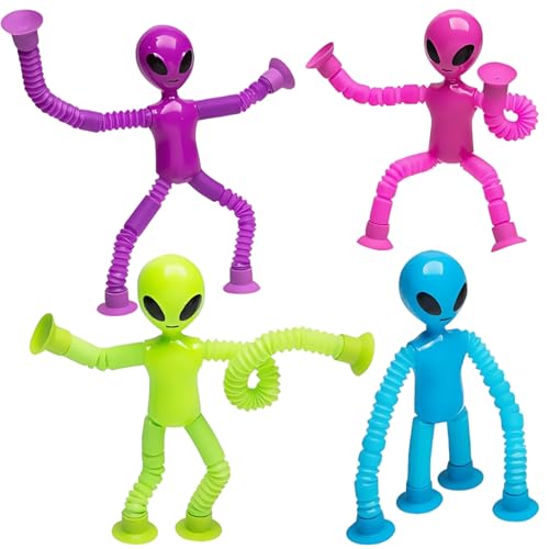 AYNKH 4pcs Alien Fidget Spielzeug, Kinder Sensory Toys, Pop Tube Spielzeug für Stress Angst Relief, Kinder Geschenke, Party Favours AYNKH 4pcs Alien Fidget Spielzeug, Kinder Sensory Toys, Pop Tube Spielzeug für Stress Angst Relief, Kinder Geschenke, Party Favours von AYNKH