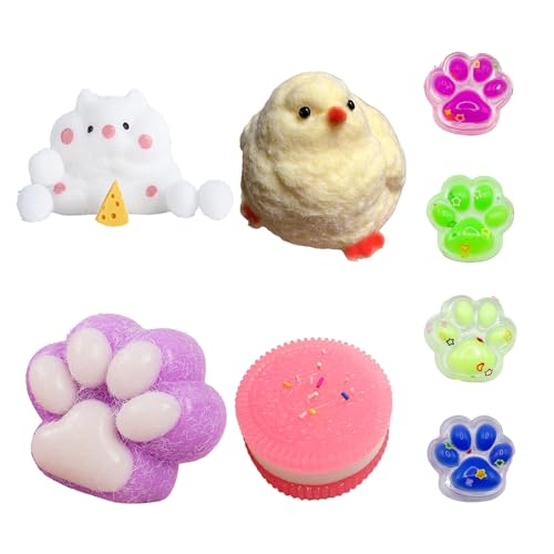 AYNKH 8-teiliges Squishy Anti-Stress-Spielzeug, sensorisches Set mit Tieren, niedliche Formen, ideal für Geburtstagsgeschenke, Partys, Freizeit, Kinder und Erwachsene von AYNKH