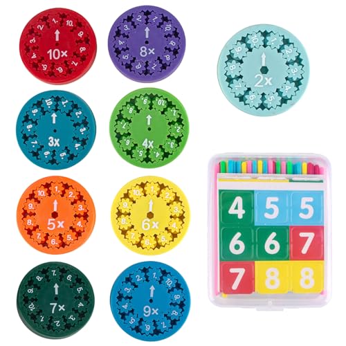 AYNKH 9 PCS Math Fidget Spinners for Kids,78 PCS Toy Counting Stick,Puzzle Toy Children aged 6-10,Interactive Fingertip Gyroscope, Children's Preschool Education Toys Gift(Multiplication and Division) AYNKH 9 PCS Math Fidget Spinners for Kids,78 PCS Toy Counting Stick,Puzzle Toy Children aged 6-10,Interactive Fingertip Gyroscope, Children's Preschool Education Toys Gift(Multiplication and Division) von AYNKH