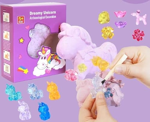 AYNKH Archäologisches Set für Kinder, Schatzsuche, Einhorn, Spielzeug, Mineralsteine, Einhorn-Anhänger, zufällige Farbe, Partyspiele, Geschenke für Kinder, Geburtstag, Weihnachten, Halloween, 2 Stück AYNKH Archäologisches Set für Kinder, Schatzsuche, Einhorn, Spielzeug, Mineralsteine, Einhorn-Anhänger, zufällige Farbe, Partyspiele, Geschenke für Kinder, Geburtstag, Weihnachten, Halloween, 2 Stück von AYNKH