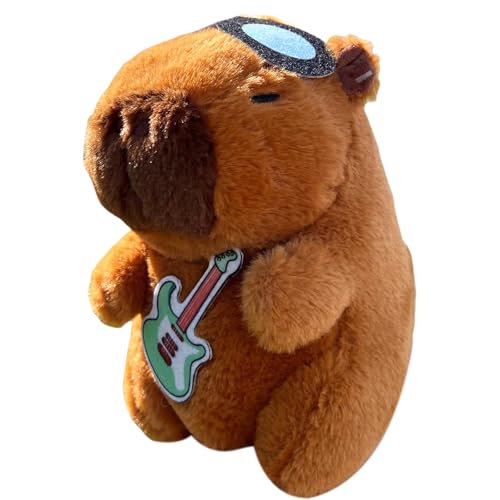 AYNKH Capybara Gitarre, Plüsch, 23 cm, realistisch und weich, Capybara, Plüschtier, Mini-Gitarre, schöne Musik, Geschenk aus Plüsch für Kinder, Jungen und Mädchen AYNKH Capybara Gitarre, Plüsch, 23 cm, realistisch und weich, Capybara, Plüschtier, Mini-Gitarre, schöne Musik, Geschenk aus Plüsch für Kinder, Jungen und Mädchen von AYNKH