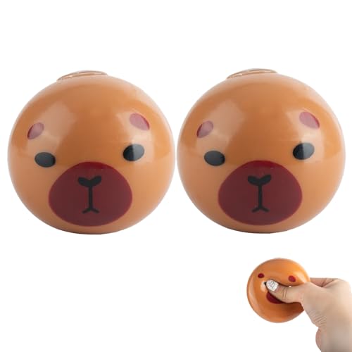 AYNKH Capybara Schleim Spielzeug, lustiges extrudiertes Hände, Spielzeug für Kinder und Erwachsene, ideal für Partys, sensorische Spiele, niedliches Capybara-Design, klebrige Textur von AYNKH