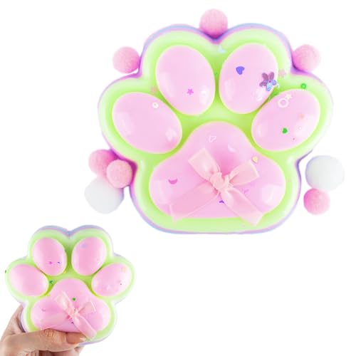 AYNKH FuFu Cat's Paw Squishy, Super Big Cat's Paw Squishy Toys, Taba Squishies, Verbessert die Konzentration, reduziert Stress, Kinder, Jugendliche und Erwachsene, Geschenk (Regenbogenfarben) von AYNKH