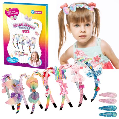 AYNKH Kinder-Stirnband, Einhorn-Stirnbänder, Mädchen-Geschenk, Haar-Accessoires, Kunst- und Bastel-Kits, Geschenke für Teenager-Mädchen, lustiges Mädchen-Spielzeug für Alter 5, 6, 7, 8, Weihnachten, von AYNKH