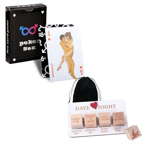 AYNKH Paare Würfel, Kartenspiele für Erwachsene, Valentinstag, Verabredungen, Nächte, lustige Date-Nacht-Ideen, Paar-Spiel-Sets, lustige Valentinstagsgeschenke, Jubiläen, Geburtstage, schwarze Taschen AYNKH Paare Würfel, Kartenspiele für Erwachsene, Valentinstag, Verabredungen, Nächte, lustige Date-Nacht-Ideen, Paar-Spiel-Sets, lustige Valentinstagsgeschenke, Jubiläen, Geburtstage, schwarze Taschen von AYNKH