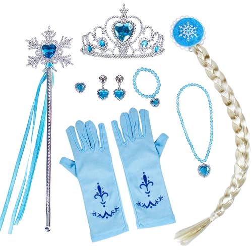 AYNKH Prinzessin Dress Up Zubehör Set, 8PCS Dress-up Party Zubehör für Mädchen, enthalten Handschuhe, Stab und Ohrring, Prinzessin für Mädchen Party Cosplay, Weihnachten Halloween Karneval Geschenk AYNKH Prinzessin Dress Up Zubehör Set, 8PCS Dress-up Party Zubehör für Mädchen, enthalten Handschuhe, Stab und Ohrring, Prinzessin für Mädchen Party Cosplay, Weihnachten Halloween Karneval Geschenk von AYNKH