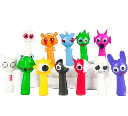 AYNKH S-prunki bewegliche Figuren, Actionfiguren, bunte Figuren für Jungen und Mädchen ab 3 Jahren, sicher, langlebig und lustig, für alle Liebhaber von Spielen S-prunki (12 Stück Packung B) von AYNKH