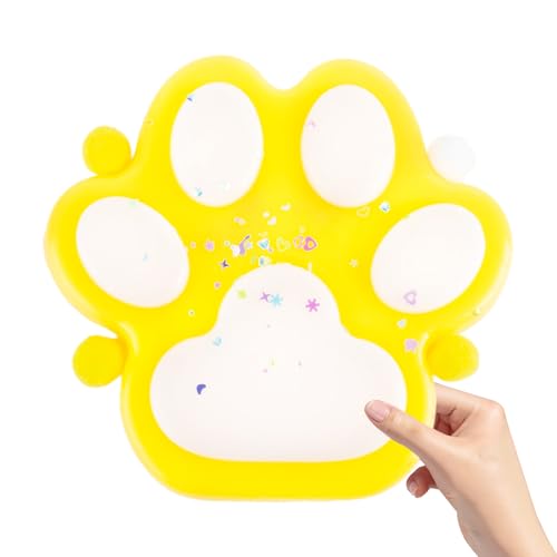 AYNKH Squishies Katzenpfoten, Fufu Squishies, super große Katzenpfoten, Taba, verbessert die Konzentration, reduziert Stress, Kinder, Jugendliche und Erwachsene, Geschenk (gelb) von AYNKH