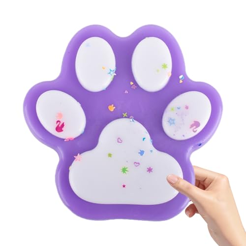 AYNKH Squishies Super große Katzenpfoten, Fufu Squishies, Katzenpfote, Squishies Taba, verbessert die Konzentration, reduziert Stress, Kinder, Jugendliche und Erwachsene, Geschenk (Violett) von AYNKH