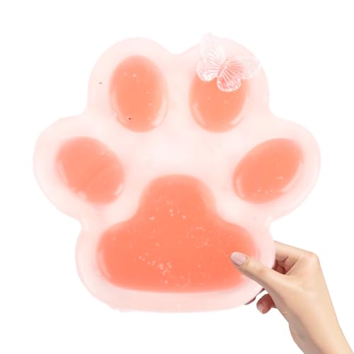 AYNKH Taba Cat's Paw Squishy, Super Big Cat's Paw Squishy Toy, reduziert Stress, Fufu Squishies, verbessert die Konzentration, Kinder, Jugendliche und Erwachsene, Geschenk (Crystal Pink) von AYNKH